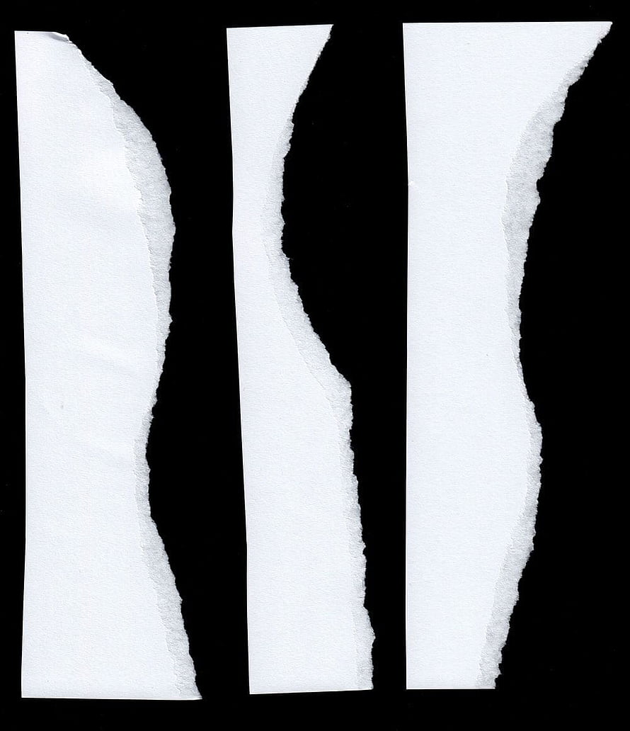 Minimalist Torn Paper Strips on Black Background HD phone wallpaper
