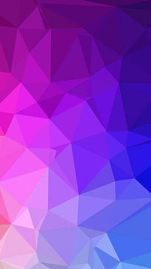 Vibrant Purple and Blue Low Poly Geometric Abstract Pattern HD phone wallpaper