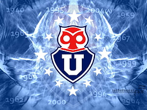 Universidad de Chile Club Crest With Championship Stars and Blue Energy Background HD wallpaper