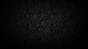 Dark Damask Pattern with Glittering Dot Divider and Textured Black Surface HD wallpaper