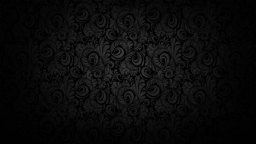 Dark Damask Pattern with Glittering Dot Divider and Textured Black Surface HD wallpaper