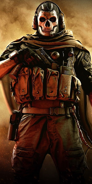 Ghost Soldier in Tactical Gear with Skull Mask and Combat Equipment HD phone wallpaper