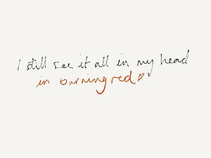 Taylor Swift Handwritten Lyrics in Black and Red Ink on White Background HD wallpaper