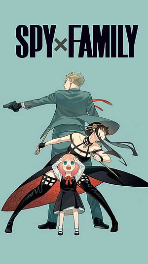 Spy x Family Anime Poster Featuring Loid, Yor, and Anya in Action Poses HD phone wallpaper