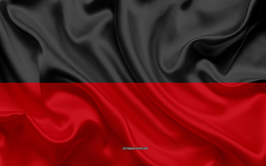 Nijmegen City Flag with Black and Red Silk Texture HD wallpaper