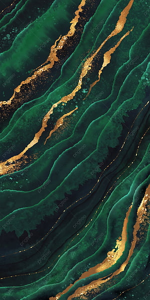 Dark Green Marble Texture with Gold Veins and Abstract Flowing Patterns HD phone wallpaper