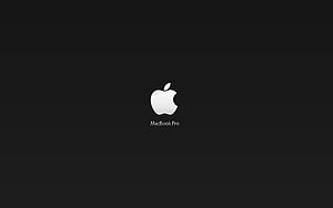 Minimalist Apple MacBook Pro Startup Screen with Centered Logo on Dark Background HD wallpaper