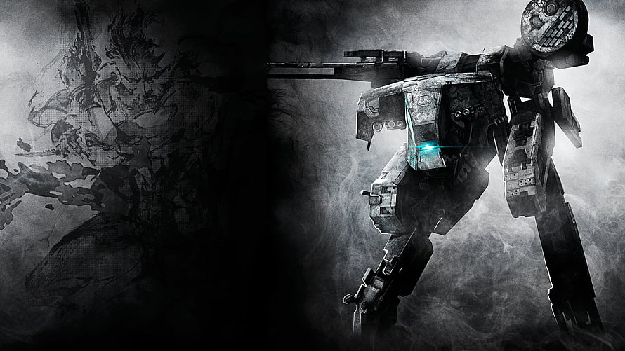 Metal Gear Solid Concept Art Featuring Raiden and a Feral Warrior in Dark Monochrome HD wallpaper