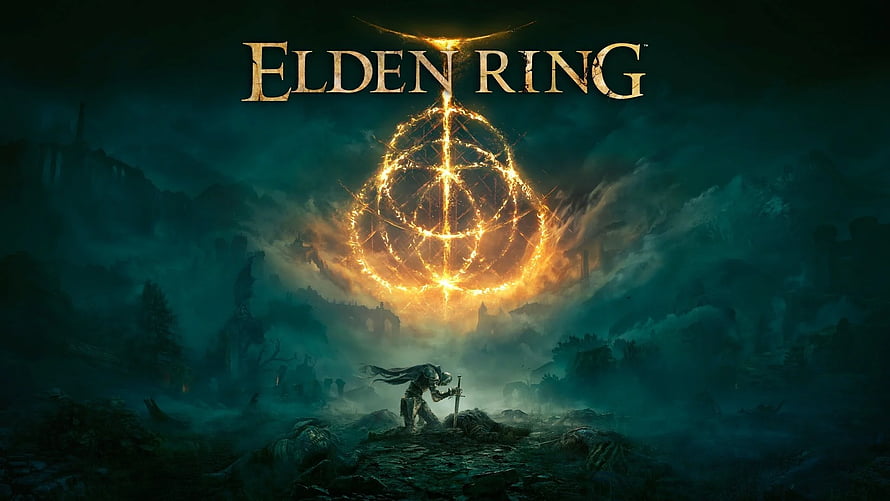 Elden Ring Key Art Featuring the Erdtree and a Lone Tarnished Warrior in a Dark Fantasy Landscape HD wallpaper