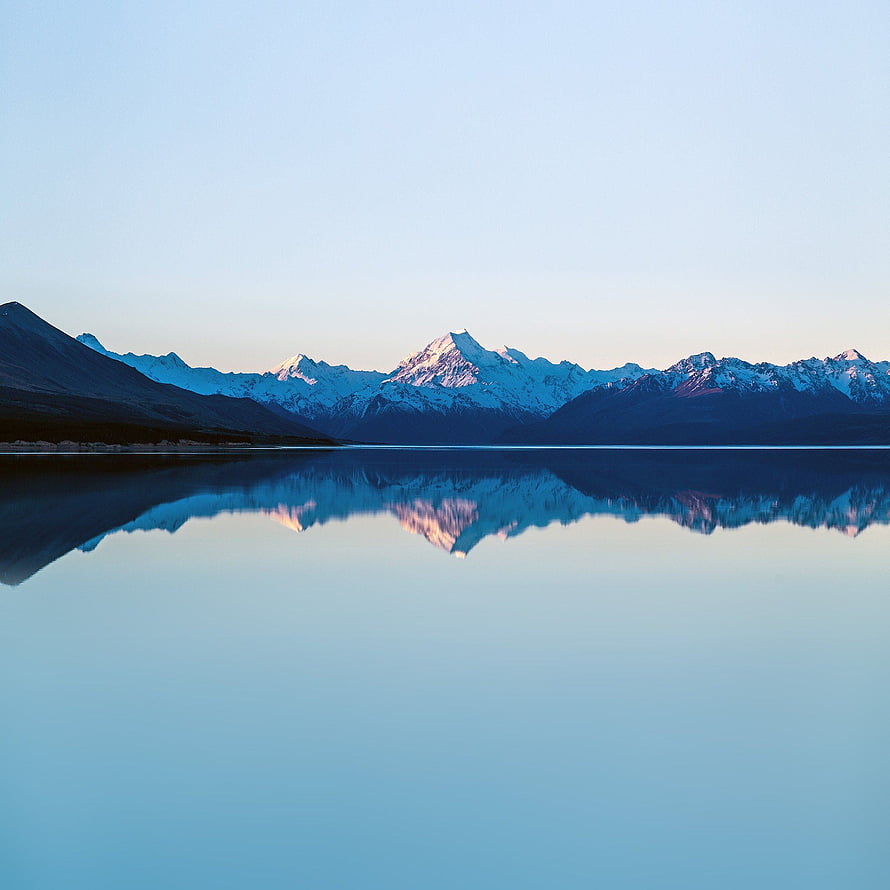 Serene Alpine Lake Reflection with Snow-Capped Peaks at Dawn HD phone wallpaper