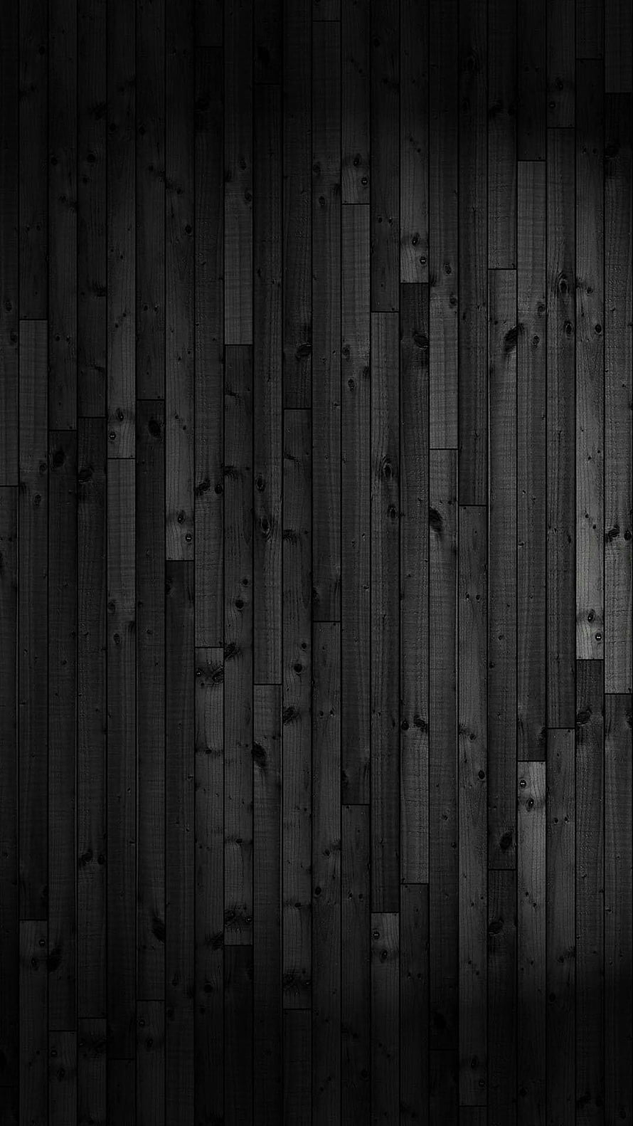 Dark Charcoal Wood Plank Texture with Vertical Grain and Knots HD phone wallpaper