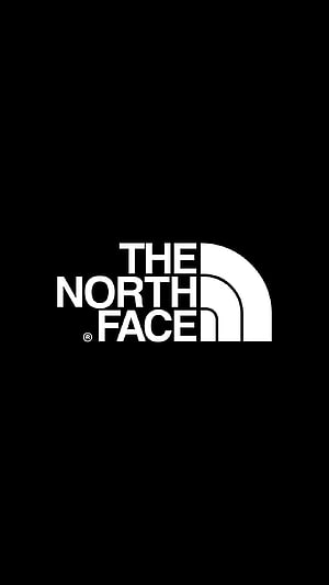 The North Face Brand Logo on Black Background HD phone wallpaper