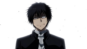 Tomodachi Game Anime Character Portrait with Black Hair and Dark Jacket HD wallpaper