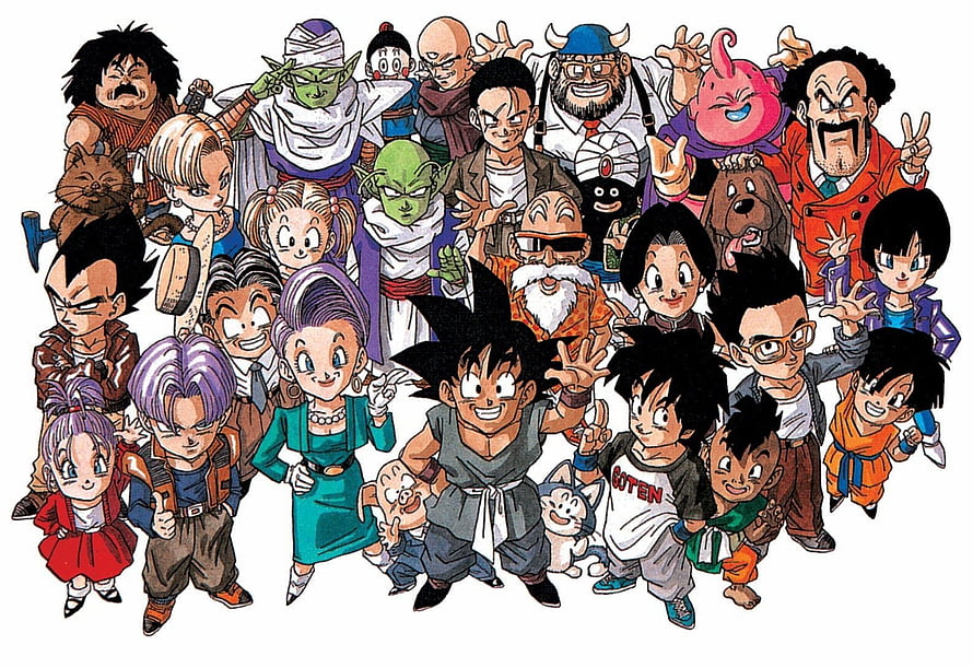 Akira Toriyama Dragon Ball Character Group Illustration HD wallpaper