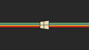 Windows Logo with Gruvbox Color Palette on Dark Minimalist Background HD wallpaper
