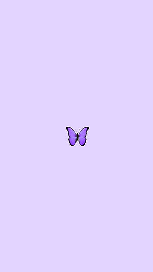 Minimalist Purple Butterfly on Soft Lavender Background HD phone wallpaper