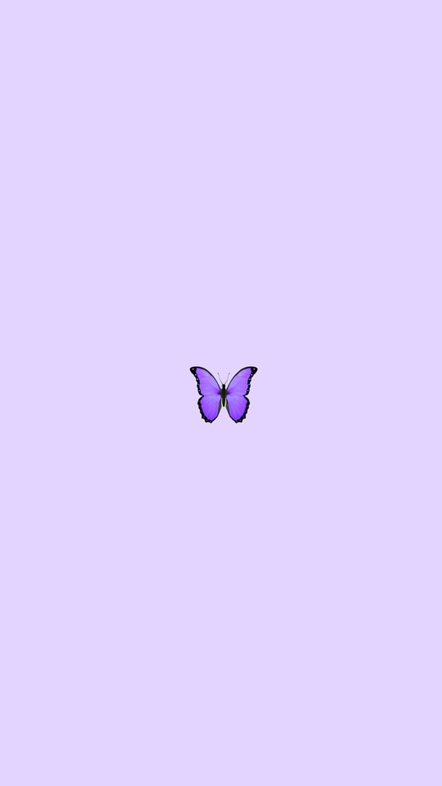 Minimalist Purple Butterfly on Soft Lavender Background HD phone wallpaper