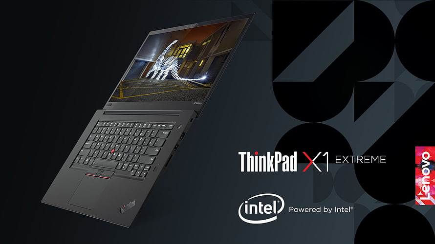 Lenovo ThinkPad X1 Extreme Laptop with Intel Processor on Dark Background HD wallpaper