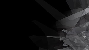 Dark Geometric Abstract Pattern With Angular Faceted Shapes On Black Background HD wallpaper