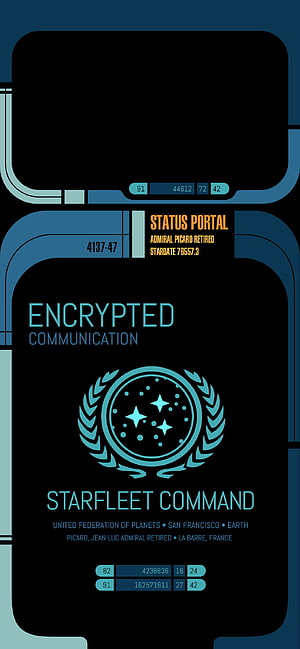 Star Trek Picard Starfleet Command Encrypted Communication Interface HD phone wallpaper
