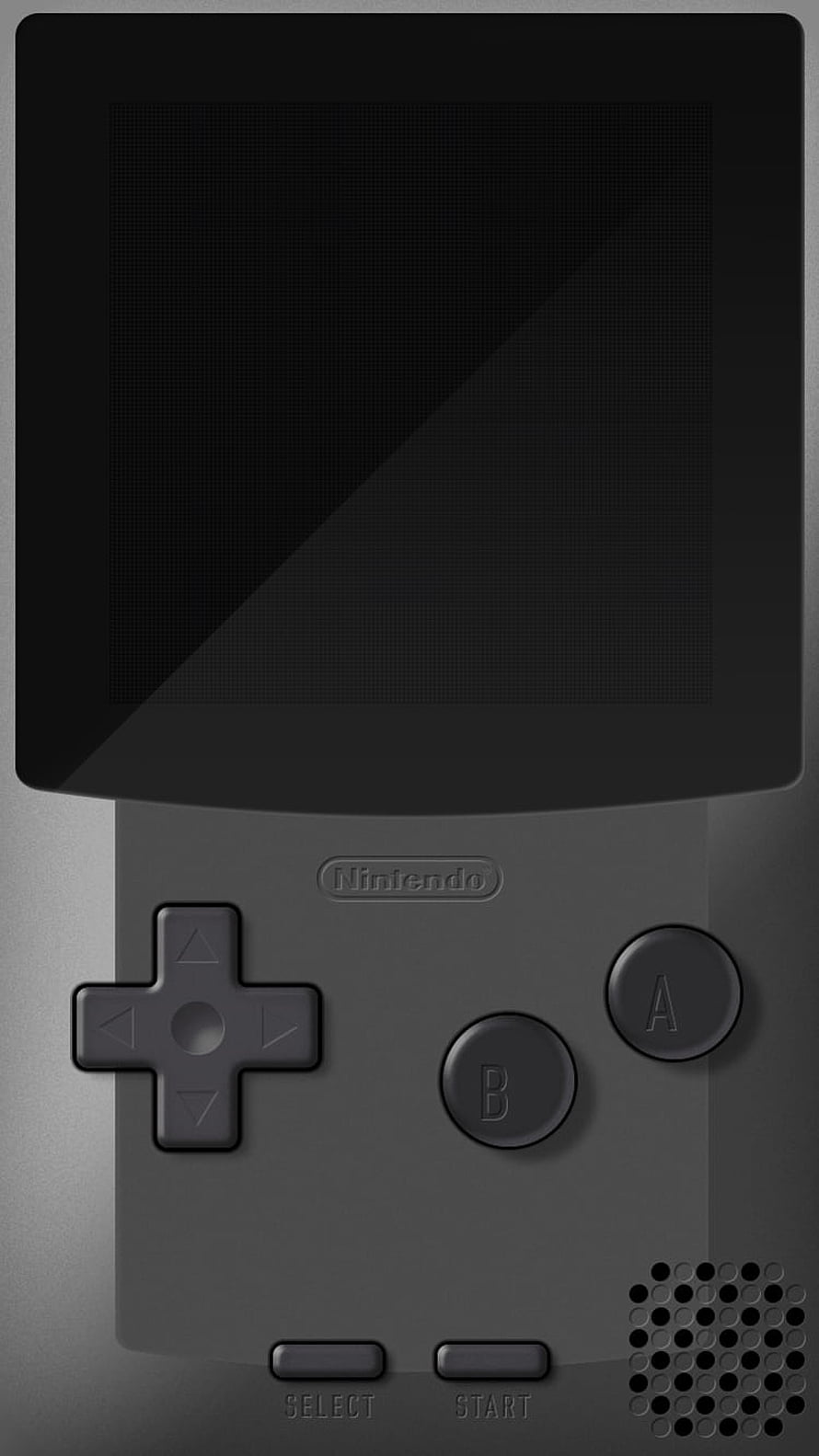 Sleek Black Game Boy Handheld Console with Cross D-Pad and AB Buttons HD phone wallpaper