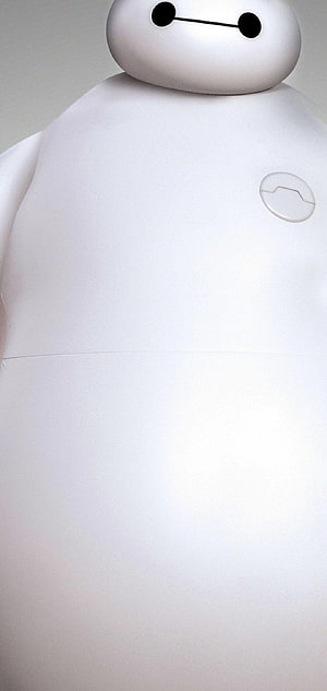 Baymax from Big Hero 6 Minimalist White Robot Portrait HD phone wallpaper