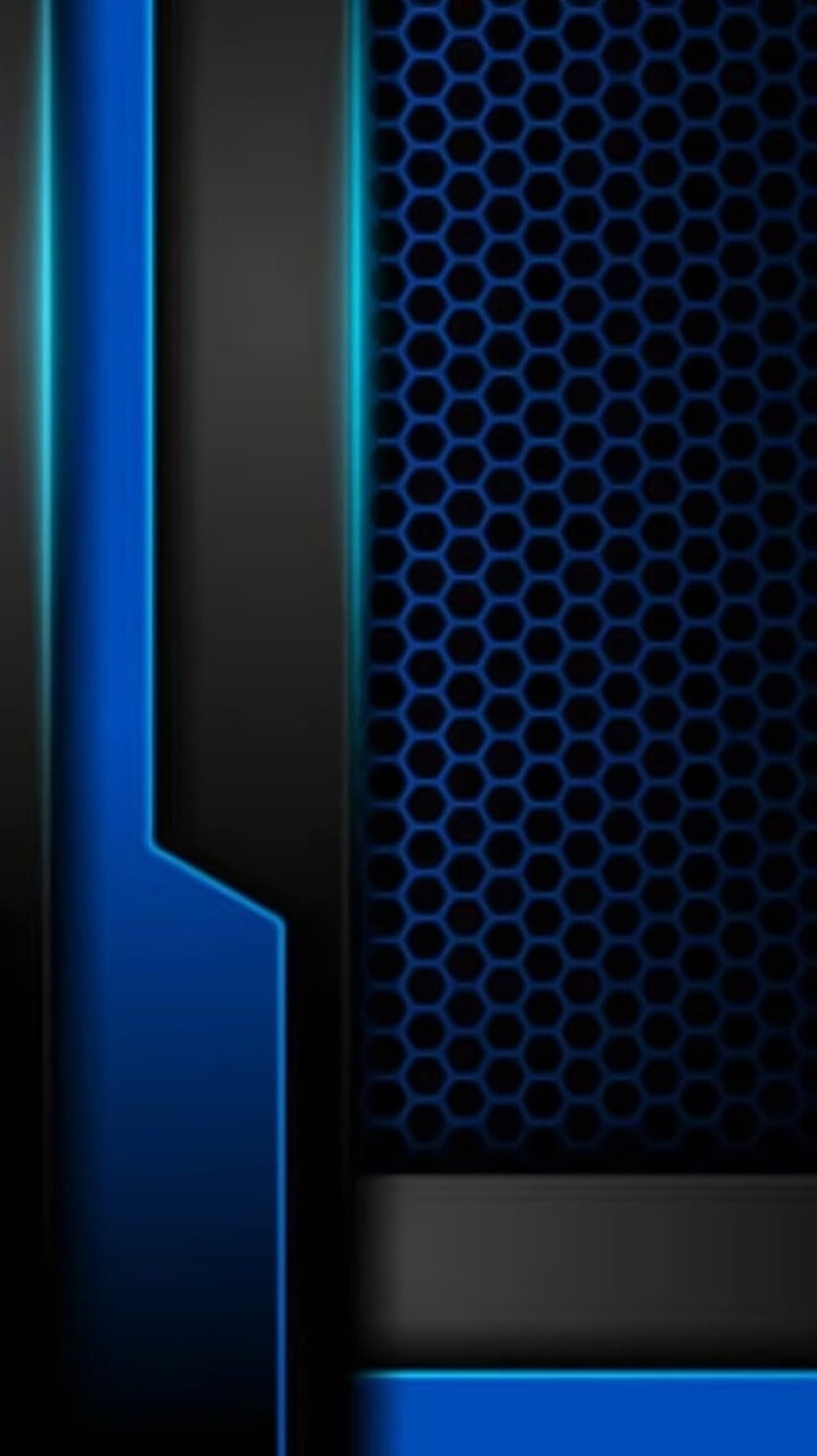 Dark Blue Hexagonal Mesh Pattern with Neon Tech Accents HD phone wallpaper