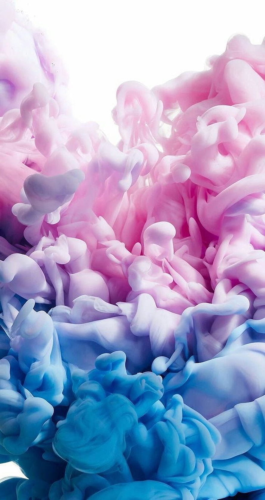 Pastel Pink Purple and Blue Ink Clouds in Water Abstract Fluid Art HD phone wallpaper