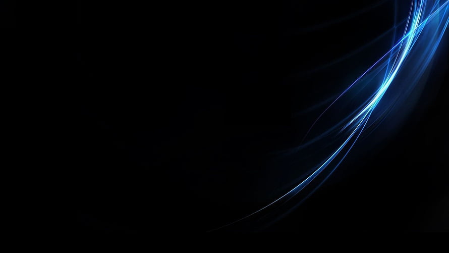 Abstract Blue Light Streaks on Black Background Minimalist Digital Art HD wallpaper