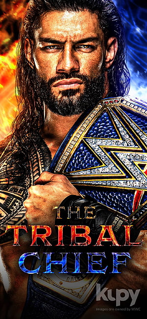 Roman Reigns as The Tribal Chief Holding WWE Championship Belt HD phone wallpaper