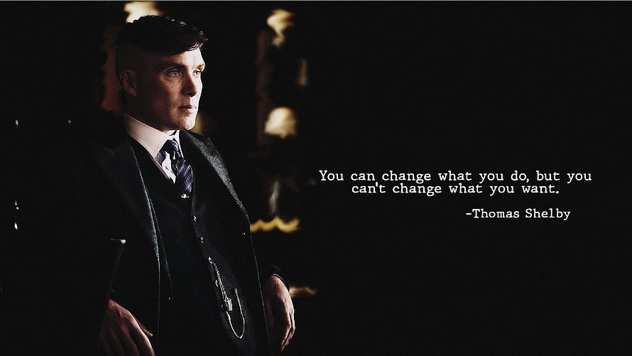 Thomas Shelby Quote Wallpaper from Peaky Blinders with Dark Cinematic Lighting HD wallpaper