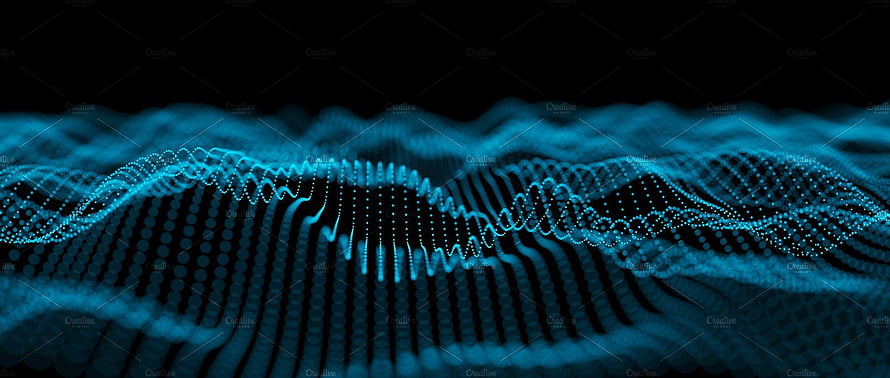 Futuristic Blue Data Wave Abstract Digital Technology Background HD wallpaper