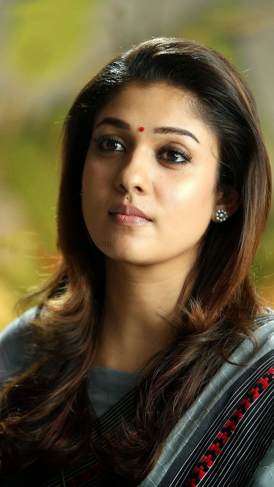 Nayanthara Portrait in Traditional Saree with Soft Natural Lighting HD phone wallpaper
