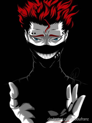 Zora Ideale from Black Clover Anime Character Portrait with Red Hair and Mask HD phone wallpaper