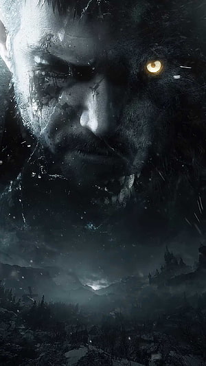 Resident Evil Village Werewolf Transformation Dark Fantasy Portrait HD phone wallpaper