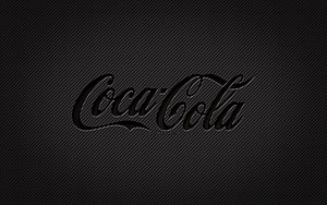 Coca-Cola Script Logo on Dark Carbon Fiber Texture Background HD wallpaper