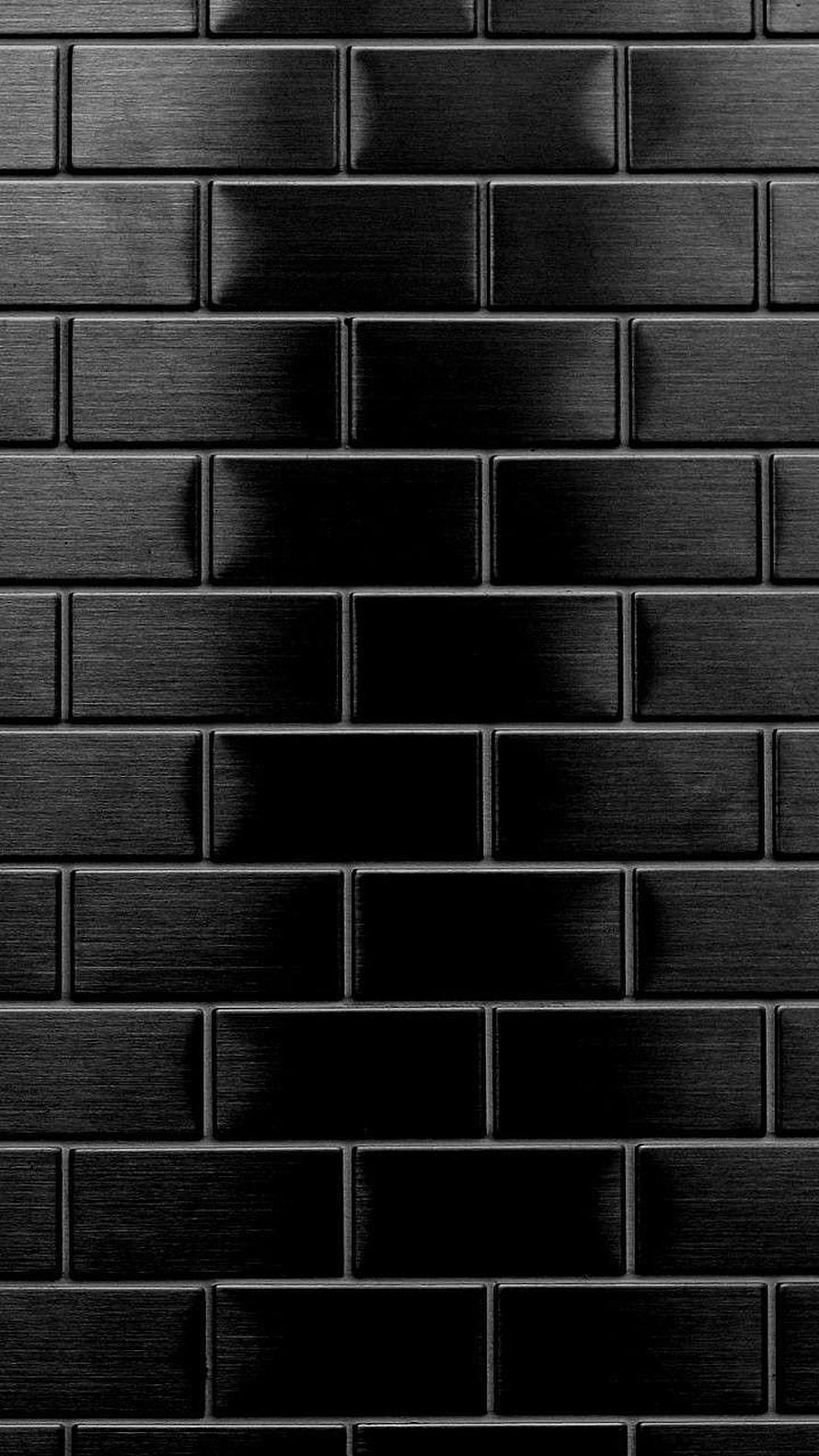Dark Textured Black Brick Wall Pattern with Subtle Brushed Finish HD phone wallpaper