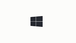 Minimalist Windows 10 Logo on Clean White Background HD wallpaper