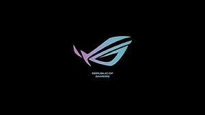 ASUS ROG Republic of Gamers Gradient Logo on Black Background HD wallpaper