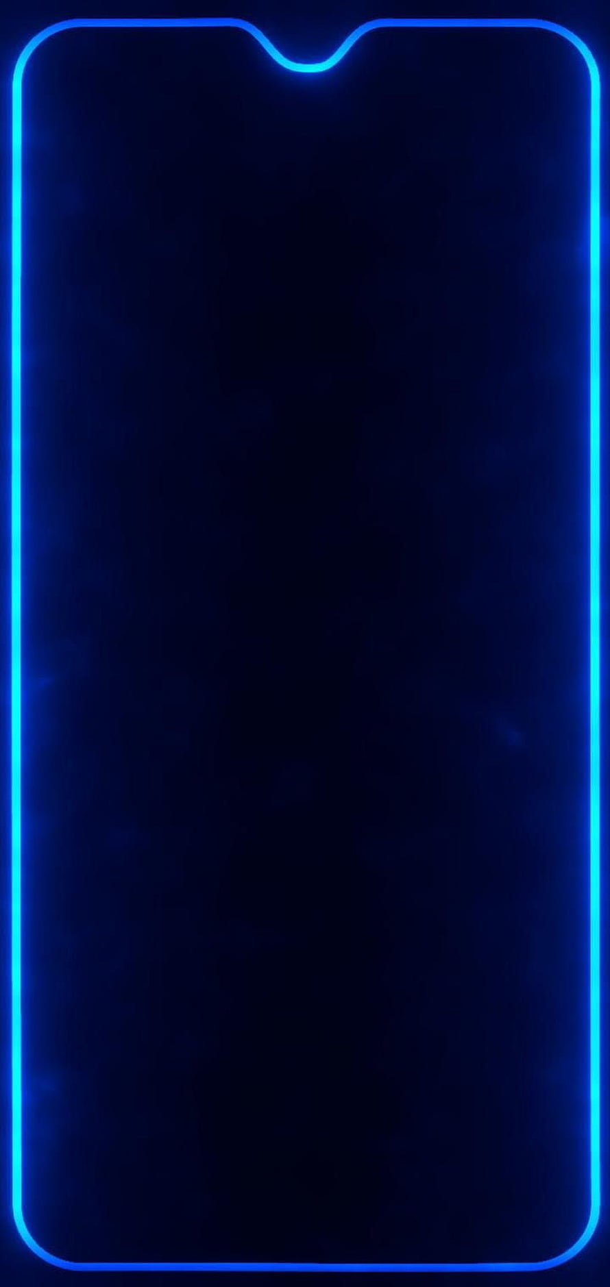 Glowing Blue Neon Phone Frame on Dark Background HD phone wallpaper