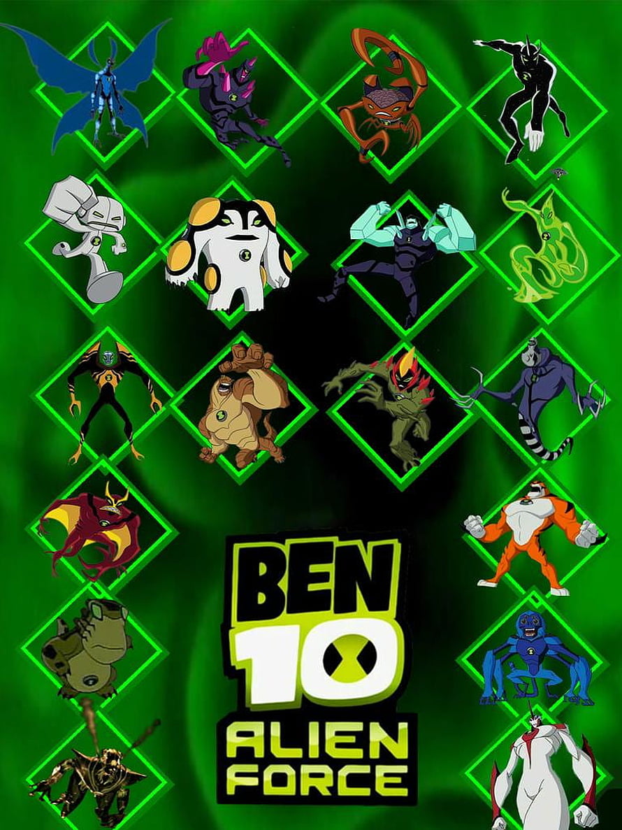 Ben 10 Alien Force Omnitrix Alien Roster Grid Poster HD phone wallpaper
