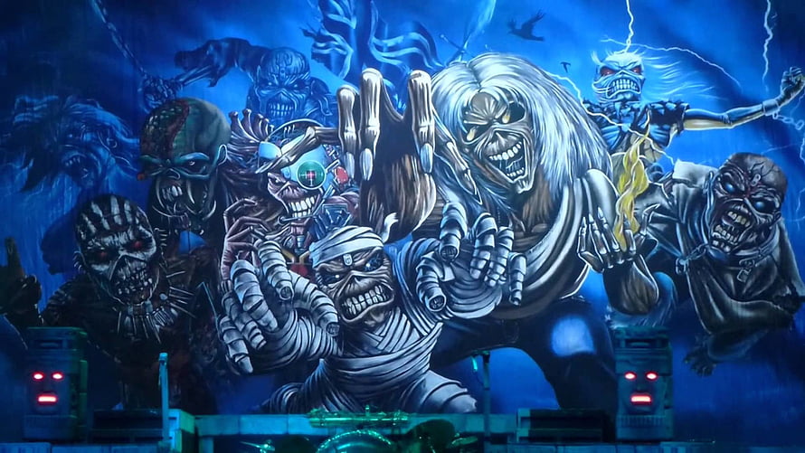 Iron Maiden Killers Band Members As Horror Monsters Illustration HD wallpaper