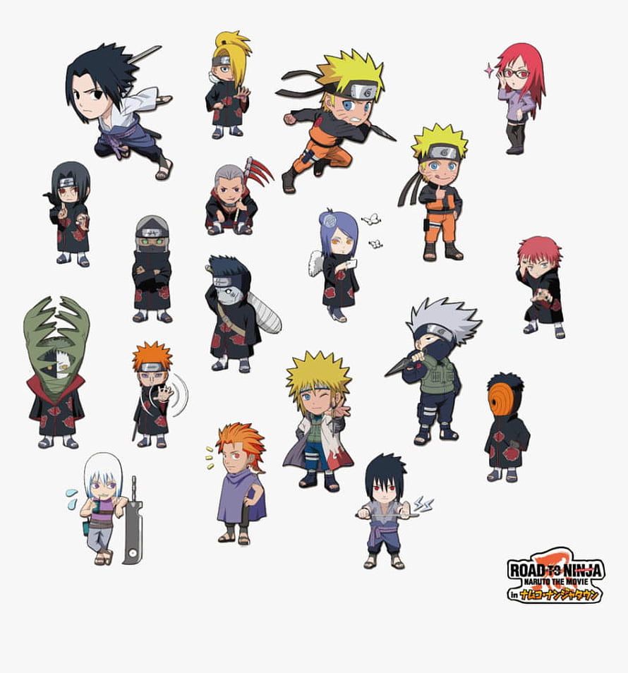 Chibi Naruto Characters Collection Road to Ninja Movie Wallpaper HD phone wallpaper