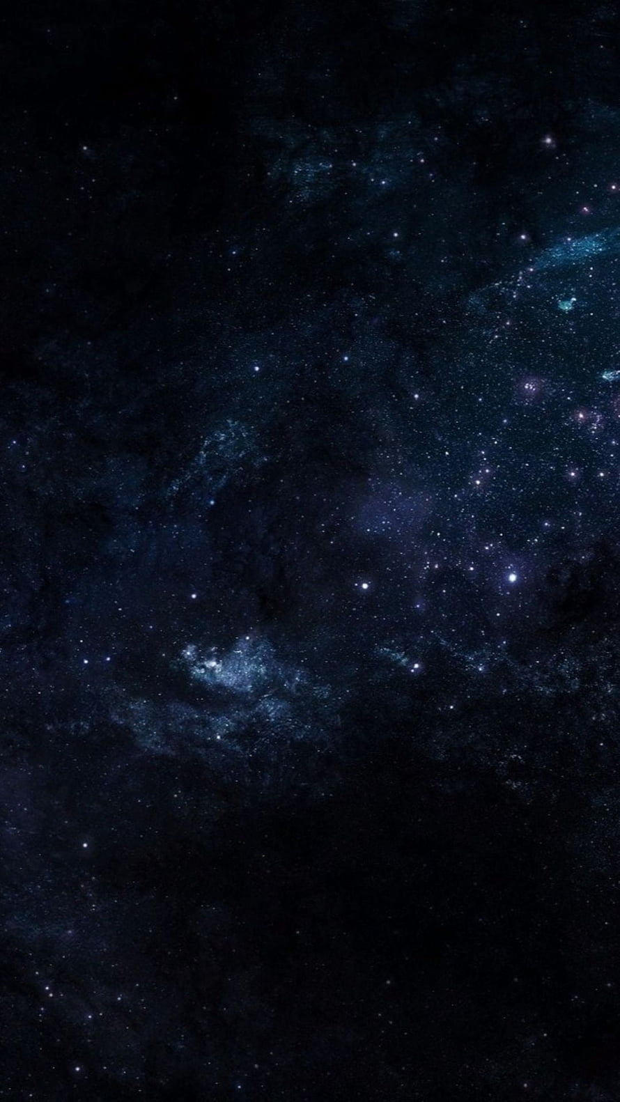Deep Space Starfield with Nebulae and Distant Galaxies in Dark Blue Tones HD phone wallpaper