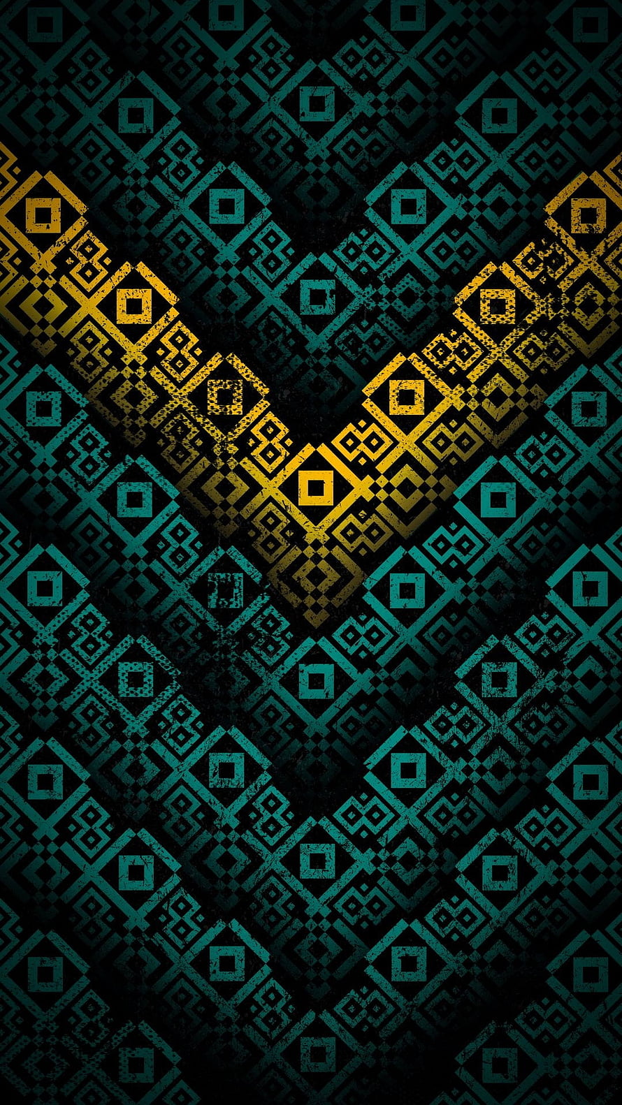 Samsung Galaxy S21 Geometric Pattern Wallpaper in Teal and Gold HD phone wallpaper