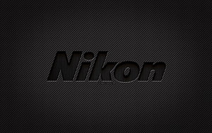Nikon Carbon Fiber Logo on Dark Textured Background HD wallpaper