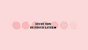 Minimalist Pink Study Motivation Quote with Textural Circle Accents HD wallpaper