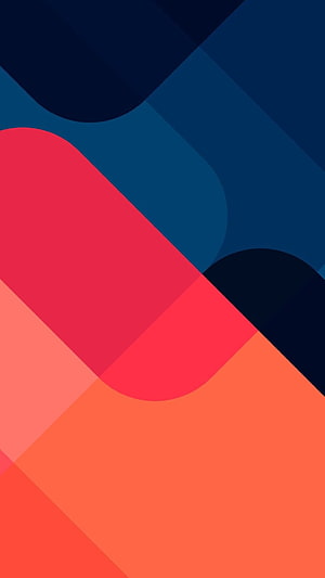 Vibrant Geometric Abstract Art with Bold Red and Blue Color Blocks HD phone wallpaper