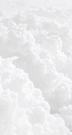 Soft White Cumulus Clouds Filling the Sky in a Minimalist Monochrome View HD phone wallpaper