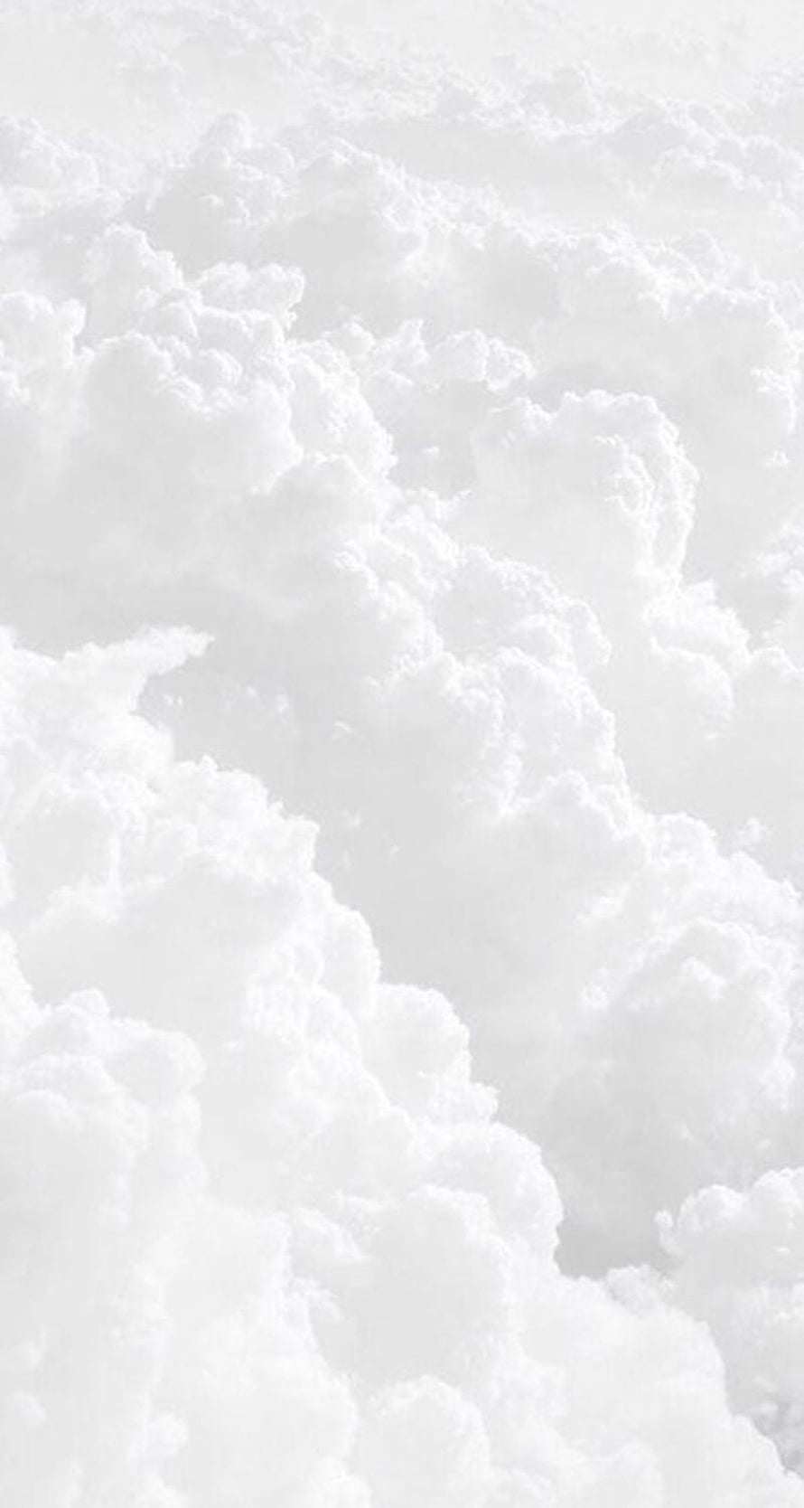 Soft White Cumulus Clouds Filling the Sky in a Minimalist Monochrome View HD phone wallpaper